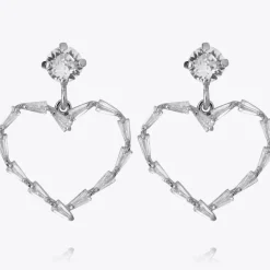 Caroline Svedbom Baguette Heart Earring/Crystal- Örhängen