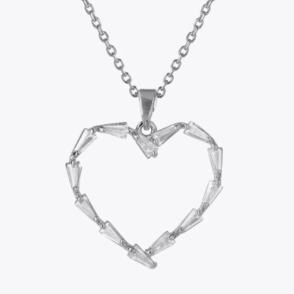 Caroline Svedbom Baguette Heart Necklace/Crystal- Halsband