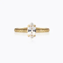 Caroline Svedbom Petite Navette Ring/Crystal- Ringar